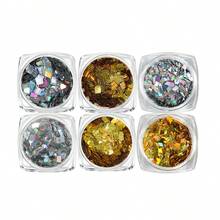 方形星爆金色激光闪粉美甲饰品 - 简约闪耀奢华美甲装饰，适用于美甲沙龙和DIY美甲，无香型，耐用美甲配件|简约美甲|耐用美甲材料，美甲装饰 - 彩色 - 查看 13