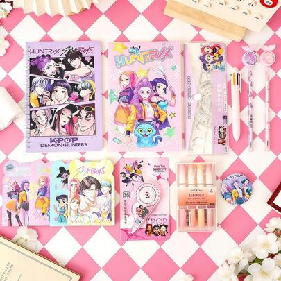 一套Kpop女巫猎杀组合矫正用品，外观精美，适合学生奖励的小礼物，必备学习文具小礼物，献给追星族