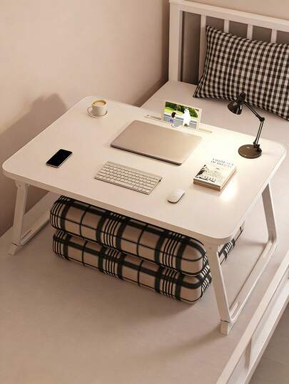 3 Stücke einstellbarer Klapptisch, mit Tischplatte + stabilem Halter, leicht und platzsparend, äußerst praktisch zum Arbeiten, Lernen und Fernsehen im Bett. Geeignet für Studentenwohnheime, Zimmer und Büromöbel.