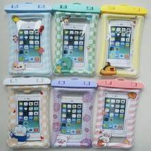 Macaron Mobile Phone Waterproof Bag Airbag Floating Transparent Touch Screen Swimming Rafting Songkran Outdoor Transparent Touch Screen - Dinosaur - View 1