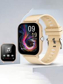 1 chiếc đồng hồ điện tử cảm ứng màn hình lớn 1.83 inch, kiểu dáng thường ngày, unisex, dây đeo silicon và vỏ hợp kim kẽm, nhận cuộc gọi, hiển thị giờ, ngày, báo thức, đếm bước chân, món quà tuyệt vời. - Nhiều màu - Xem 14