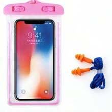 1个/7.2英寸防水手机袋，带防水耳塞，适用于多种手机，高清触控防水手机袋套装，适合夏季度假、潜水、水上乐园、游泳、海滩和其他夏季活动 - 多色 - 查看 13