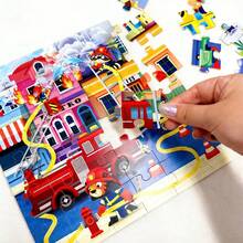 beartale 144 pièces Jouets Puzzle Animaux de la Forêt, Jouets Montessori, Comprenant Ours, Renards, Lapins, Ratons Laveurs et Autres Créatures de la Forêt, Jouets Cognitifs Montessori pour la Petite Enfance, Jeu d'Apprentissage de la Vie en Forêt, Jouets Puzzle, Jouets Éducatifs, Fournitures Scolaires, Convient aux Enfants de 3 à 6 Ans, Cadeaux d'Anniversaire, Cadeaux de Vacances d'Été, Cadeaux de Fête, Fête des Enfants, Rentrée Scolaire - Multicolore - Voir 10