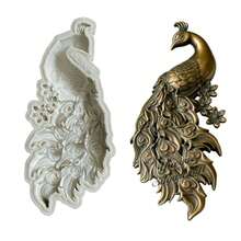 Molde decorativo de silicona con diseños de cisne, pavo real y estilo europeo, molde decorativo para pasteles de chocolate, helados, herramienta práctica de cocina para hornear, apta para tartas DIY, caramelos, gelatinas, pudines y colgantes de resina - D - Ver 4