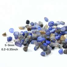 400g Blue Aagte Crushed Stone,Crystal Quartz Pebbles, Irregular Shaped Decorative Chips, Crushed Gravel Rocks For Vase Filler, Aquarium, Home Decoration, Vases Plants, Succulents And Cactus,Festival Gift - Blue Agate 1 - View 3