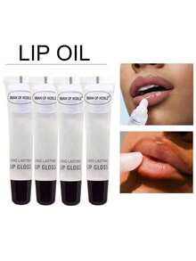 Clear Lip Oil Set, Long Lasting Non-Sticky Formula, High Shine Hydrating Lip Oil For Dry Lips, 6 Pack - Trong suốt - Xem 2