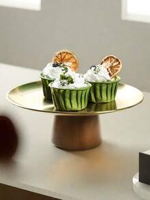 Khay đựng trái cây bằng thép không gỉ kiểu Pháp, giá đỡ cao cấp đựng đồ ăn nhẹ, kẹo, tráng miệng và trà cho phòng khách gia đình. - Vàng - Xem 11