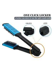 1. Máy duỗi tóc gấp gọn hình chữ V, lược tạo kiểu đa năng cho tóc thẳng và tóc xoăn, kẹp duỗi tóc, dụng cụ hình chữ V, lược làm mượt tóc. - Nhiều màu - Xem 5