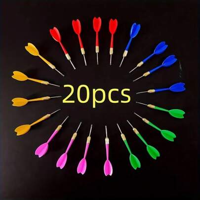 10-20 piezas/Set Agujas de dardos integradas de moda, agujas de dardos de globo, unisex, entretenimiento casual, fiesta de vacaciones, color aleatorio