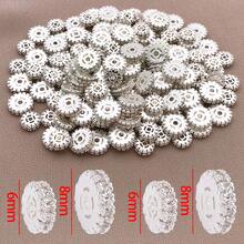 2 chiếc phụ kiện mạ đồng 18K cao cấp, dày dặn, màu bạc và bạch kim, kích thước 6/8mm, đính hạt đá Zirconia, thích hợp để tự làm vòng tay, dây chuyền, bông tai cho đám cưới hoặc tiệc tùng. - Nhiều màu - Xem 10