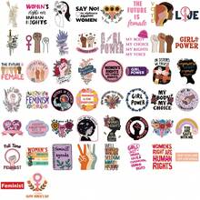 50张女权主义贴纸，可用于冰箱、手机、吉他、摩托车、行李箱等，卡通图案。 - 1 Set - 查看 4