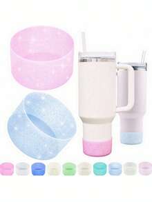 Ống bọc cốc silicon bóng bảo vệ, phù hợp với cốc giữ nhiệt 20-40 oz và chai 12-24 oz, giảm vết lõm, bảo vệ đáy cốc, phù hợp với nhiều loại đáy chai/ly hơn, vật dụng thiết yếu cho mùa tựu trường. - Nhiều màu - Xem 1