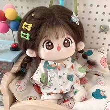 20cm Doll Clothes Set, Including 2pcs Outfit - Shirt And Pants, Cartoon Print Style, Cute Clothing Set, Doll Dress Up, Adorable, Plush Doll Costume, Party Favors, Birthday Gift (Doll And Shoes Not Included) - Multicolor - View 12