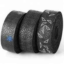 1 Pair Road Bike Handlebar Tape, Anti-Slip Shock Bar Tape With PU Anti-Vibration Wrap, Bicycle Handlebar Durable Tape - 黑色 - 查看 1