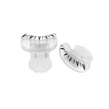 2pcs Silicone Eyelash Stamp Set (Left And Right Designs, Specially For Lower Lashes) - Eyelash Stamp, Eyeliner Stamp, Eyelash Decoration Practice Tool, Eyelash Stickers, Lower Lash Silicone Assist Tool, Handmade V-Shaped Drawn False Lashes - Multicolor - View 15