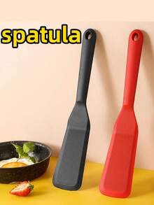 1pc Silicone Crepe/Omelette Spatula - Long And Thin Spatula, Easily Make Pancakes And Omelets,Heat Resistant Non-Stick, Dishwasher , Multi-Color, Baking Tool, Kitchen Gadget, Kitchen Accessory - Ideal Gift For Back To School,Graduation Season - Multicolor - View 2