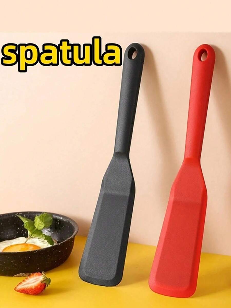 1pc Silicone Crepe/Omelette Spatula - Long And Thin Spatula, Easily Make Pancakes And Omelets,Heat Resistant Non-Stick, Dishwasher , Multi-Color, Baking Tool, Kitchen Gadget, Kitchen Accessory - Ideal Gift For Back To School,Graduation Season