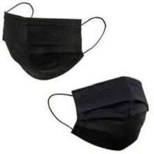 50 PIEZAS DE CUBREBOCAS INFANTIL 3 CAPAS - Negro - Ver 3