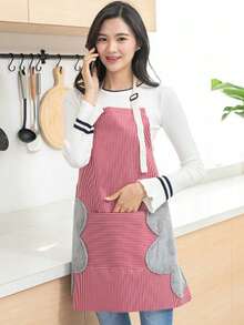 1pc Adjustable Waterproof Kitchen Apron With Large Towel Pocket,Adjustable Neck , Suitable For Cooking And Baking, Functional Design, Practical Kitchen Wear, Suitable For Household, Chefs, BBQ Enthusiasts, Craftsmen And Outdoor Activities - Multicolor - View 15