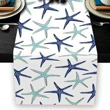 Khăn trải bàn họa tiết sao biển màu xanh ngọc lam, thích hợp cho nhà bếp, bàn ăn, ghế sofa. - Nhiều màu - Xem 11