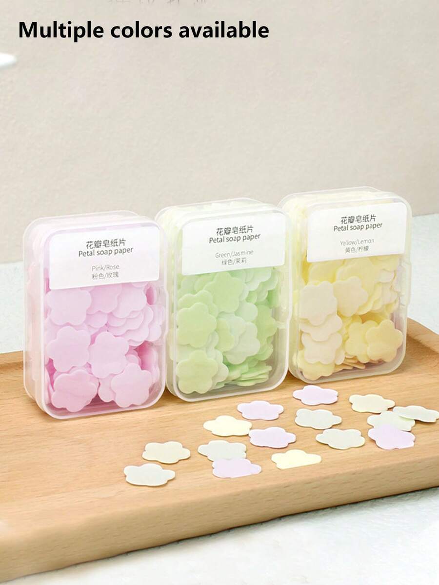 Giấy xà phòng mini dùng một lần, giấy xà phòng rửa tay cầm tay, thích hợp cho du lịch ngoài trời, giấy xà phòng di động, giấy xà phòng, giấy xà phòng không gây vết bẩn, thích hợp cho học sinh, giấy xà phòng du lịch cầm tay, khăn giấy đa chức năng, giấy xà phòng du lịch thiết yếu, phụ kiện du lịch, đồ dùng cần thiết khi đi du lịch, kỳ nghỉ biển, kỳ nghỉ hè, đồ dùng học tập. - Nhiều màu - Xem 1