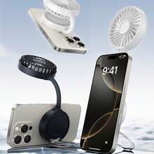 Magnetic Suction Fan, Suitable For IPhone And Phones With Magnetic Cases, Creative Magnetic Suction Desktop Mini Fan, Portable Foldable Handheld Magnetic Suction Mini Fan For Outdoor Use - Multicolor - View 6