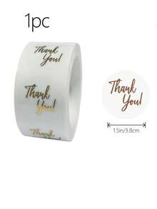 500 miếng/cuộn, nhãn dán trong suốt "Cảm ơn", đơn giản & thiết thực, đa năng, nhãn dán dập nổi mạ vàng trong suốt, nhãn dán tự dính dùng cho việc nướng bánh. - Nhiều màu - Xem 10