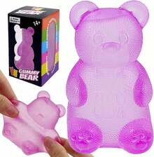 Purple Maltose Gummy Filled Squeeze Toys, Gummy Bear & Sugar Ball Sensory Fidget Toys For Kids & Adults, Slow Rising Squishy Stress Balls For Anxiety Relief & Focus - MYTBear-orange - 查看 1