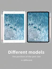 Transparent Acrylic Backshell Trifold Double-Sided Printed Flat Case With Floral & Bow Design, Compatible With IPad 10th Gen/11th Gen/10.2/10.5/Air4/Air5/10.9/Pro 11/Air 11-In.(M2)-2024/Pro 11-In.(M4)-2024/ Air 11-Inch (M3) 2025/ (A16) 11 Inch 11th Generation 2025 Mini6/Mini7/Air1/Air2/9.7/ Air 8(M4)2026(11-Inch) Models - Multicolor - View 8