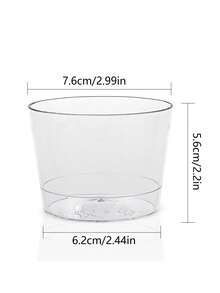 10pcs/20pcs Large Round Transparent Plastic Mousse Cups 190ml, Party Dessert Cups, Birthday Cake Cups, Colorless Disposable, Suitable For Chilled Beverages, Pudding, Desserts, Smoothies, Etc. - White - View 9