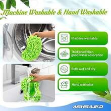 Bộ 4 miếng lau nhà bằng sợi microfiber tái sử dụng - Miếng lau thay thế có thể giặt máy, tương thích với các loại máy hút bụi phổ biến, lý tưởng cho sàn phòng khách, phòng ngủ, phòng tắm và nhà bếp - Miếng lau thay thế dệt kim thấm hút cao. - A - Xem 6