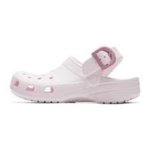 Crocs Dép thể thao nữ, dép bít mũi cổ điển có khóa cài, mẫu mới mùa hè 2026, dép đi biển màu hồng kín mũi 213347-7DF - Hồng - Xem 1