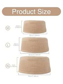 1顶男士及青少年刺绣穆斯林祈祷帽，伊斯兰宗教骷髅帽，阿拉伯祈祷帽，斋月开斋节礼物，涤纶材质，四季皆宜 - 多色 - 查看 5