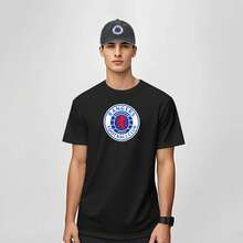 Rangers FC Logo Baseball Outdoor, Outdoor Headwear, Humorous Headgear, Durable Headwear, Joke Accessory, Men's Fashion Men's And Women's T-Shirts, - 黑色 - 查看 4