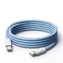60W High-Speed USB-C To USB-C Data Cable, Nylon Braided Round USBC Charging Cord, Compatible With IPhone 16/17/Air/15/Pro Max, S23/S22/S21, Pro/Air, Pro/Air, And Other Type-C Devices - Multicolor - View 10