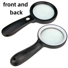 1 LED Lighting Magnifying Glass With 12 LED Bulbs, 10x Handheld Reading Magnifying Glass With Lights, Suitable For Elderly People To Read, Repair, And Collect, Is The Best Gift For Families And Elderly People, Christmas, Halloween Decoration, Christmas Home Decoration, Room Decoration, Home Furnishings, Kitchen Supplies - A - 查看 2