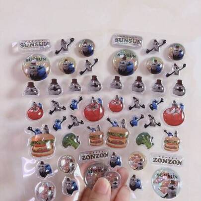 DOBBLE 1 miếng dán hình kẹo 3D thủ công, thích hợp để trang trí hành lý, trang trí sổ dán, một lựa chọn quà tặng tuyệt vời cho bạn bè.