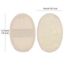 2 Packs Exfoliating Loofah Sponge Pads - Natural Luffa & Terry Cloth, Body Scrubbers For Shower & Bath Mooerca 1 - Natural Loofah Double-sided Bath Product - View 2