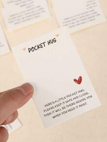 Bộ 20/10/1 tấm thiệp nhỏ tự làm bằng tiếng Anh, hình dán tường với những lời chúc phúc đầy cảm hứng, thiệp nhỏ hình trái tim bằng nhựa đựng quà tặng. - Nhiều màu - Xem 4