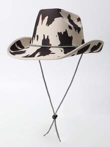 Mũ lưỡi trai unisex in hình bò sữa phổ biến, mũ cao bồi miền Tây tối giản thời trang dễ phối đồ, mũ chống nắng phong cách punk cá tính, vành điều chỉnh được, thích hợp cho các bữa tiệc, sự kiện theo chủ đề miền Tây, tụ họp, cosplay, lễ tốt nghiệp, dạ hội hóa trang, lễ hội, tiệc sinh nhật, lễ hội âm nhạc, leo núi. - A - Xem 12