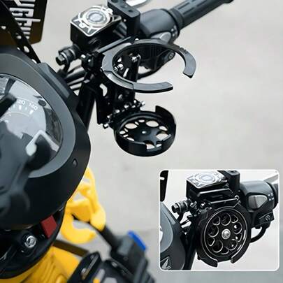 1pc Universal Cup Holder, Bicycle Water Bottle Rack, Cycling Drink Cup Holder, Golf Cart Wheelchair Accessory, Universal Water Bottle Rack, Delivery Riding Handlebar Water Bottle Holder, Suitable For Bicycle, Electric Bike, Wheelchair, Walker, Scooter, Golf Cart, Outdoor Cycling Accessories, Ideal Gift For Cycling Enthusiasts