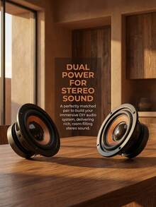 2个2英寸磁性扬声器部件，触摸面板控制同轴连接器，DIY音频扬声器，迷你扬声器PU皮革外壳，黑橙色立体声音频输出 - 外磁喇叭 - 查看 12