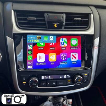 2+64GB Car Radio Stereo For Nissan Altima 2013 2014 2015 2016 2017 2018, 9 Inch Touch Screen Head Unit With Android 15 CarPlay Android Auto GPS Navigation Bluetooth FM Backup Camera