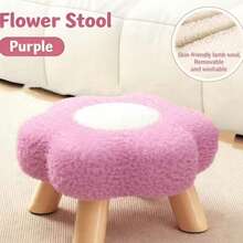 Flower & Mushroom Stool, Household Cloud Bench, Living Room Sofa, Cute Bedroom Vanity Stool, Shoe Changing - Multicolor - View 5