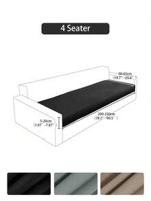 1件纯色高弹牛奶丝沙发垫套，防尘可水洗，适用于客厅沙发靠垫、靠背，黑色、浅灰色、浅摩卡色可选。 - 彩色 - 查看 32