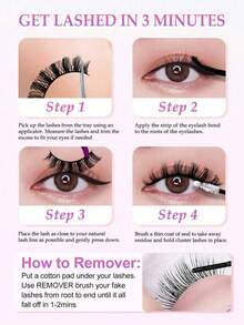 LIMEIKAI 0 Pair Russian Style False Eyelashes, D-Curl, Thick & Fluffy, Suitable For Daily Wear And Parties, Create Charming Eye Makeup, Travel Essential - View 11