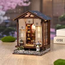 DIY Miniature House Kit With LED Light, 3D Wooden Puzzle Japanese Style Garden Study, Creative Book Nook & Shelf Decor, Model Building Hobby Gift For Adults & Teens, Ages 14+ - Japanese Courtyard - View 2