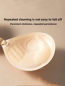 1/2片装无缝硅胶聚拢文胸：夏季婚礼隐形无肩带硅胶文胸，提升乳沟的硅胶乳贴，透气防水自粘硅胶胸贴，适合搭配连衣裙和内衣 - 彩色 - 查看 4