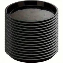 8 chiếc đĩa lót chậu cây bằng nhựa tròn màu đen trắng, chịu lực cao, đường kính 6,30 inch, dùng để lót chậu cây và tưới cây, đế chậu cây, giá đỡ chậu cây, giá để chậu cây, phông nền cây, đế cây, vỏ chậu cây, đế cây lớn. - A - Xem 3