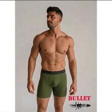 2 Cuecas Boxer Adulto em Poliamida Lisa  Premium Cueca Box Masculina Reforçada Conforto e Qualidade. - Multicolorido - Visão 9